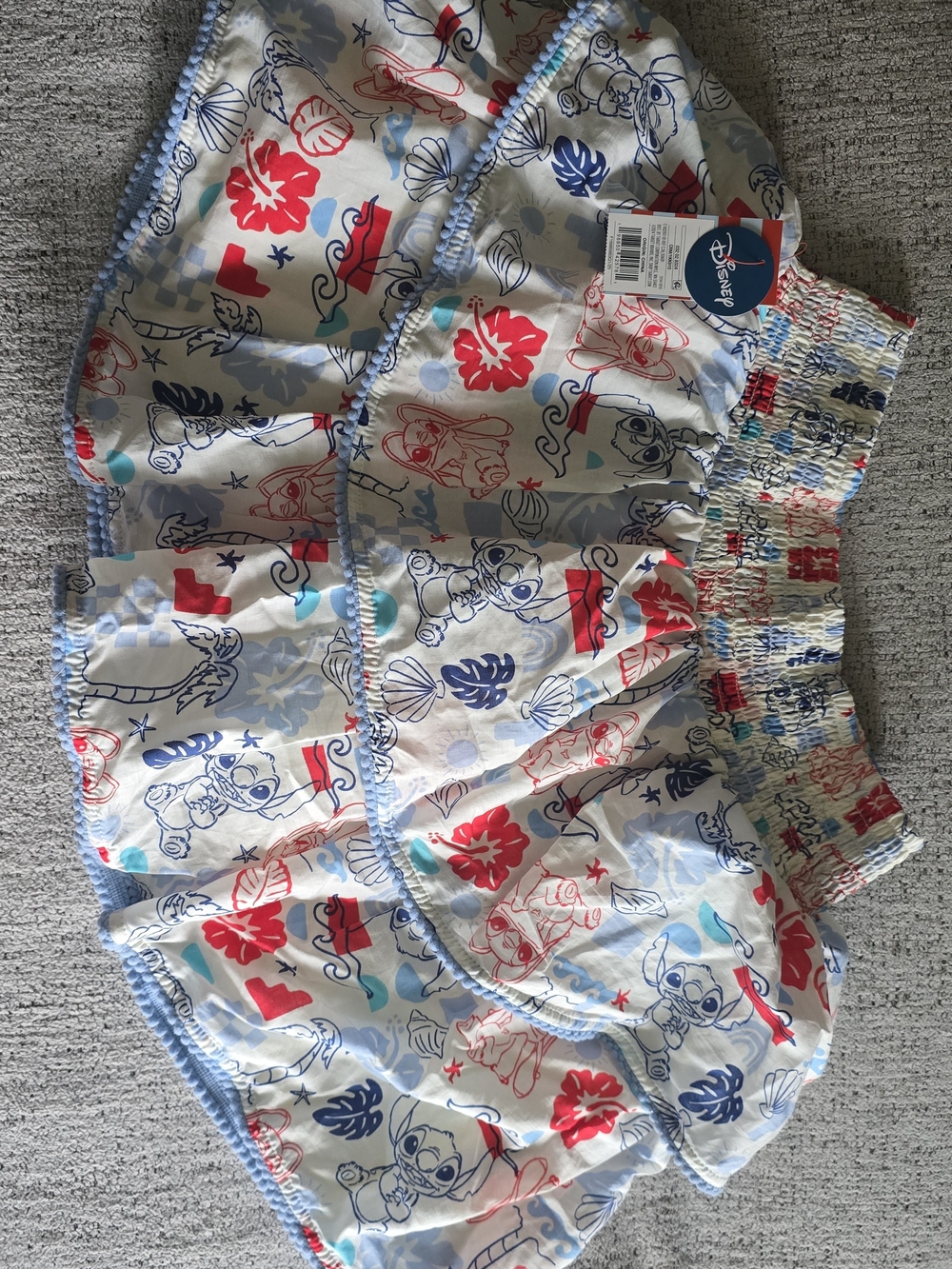 Cat & Jack White Skirt with Blue & Red Lilo & Stitch Print. Girls Size 14.